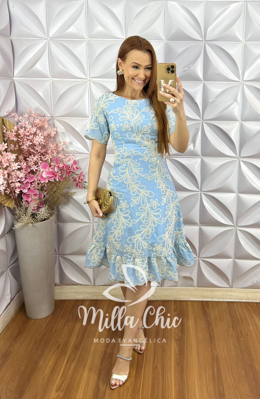 Milla Chic - millachic com br vestido carlota lesie bordado azul baby 4 Vestido Carlota Lesie Bordado - Azul Baby - Milla Chic
