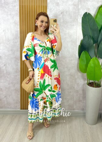 Milla Chic - millachic com br vestido catarina em viscosarja 1 Vestido Catarina Em Viscosarja - Creme - Milla Chic