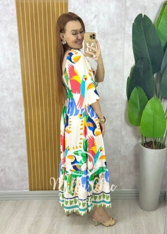 Milla Chic - millachic com br vestido catarina em viscosarja 2 Vestido Catarina Em Viscosarja - Creme - Milla Chic