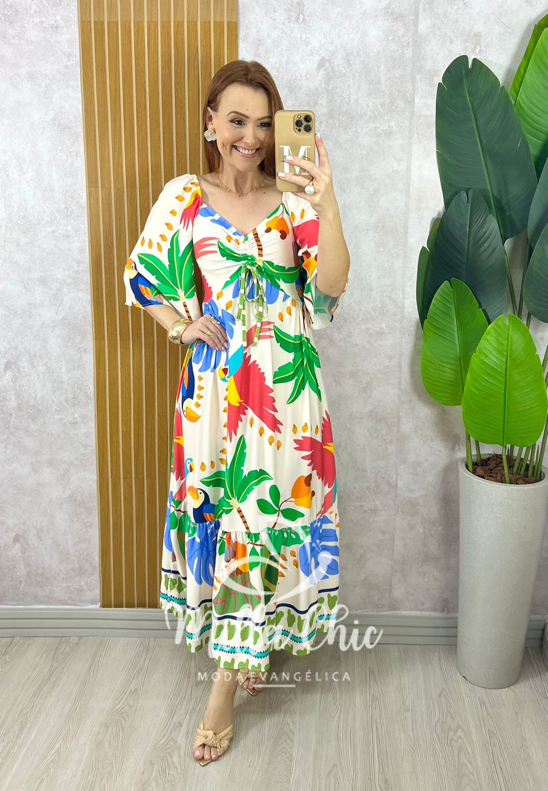 Milla Chic - millachic com br vestido catarina em viscosarja 3 Vestido Catarina Em Viscosarja - Creme - Milla Chic