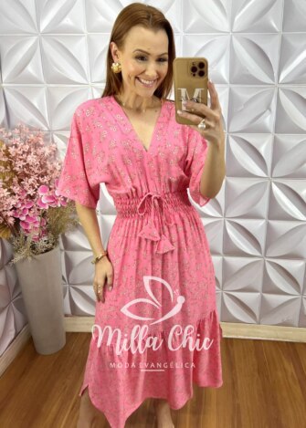 Milla Chic - millachic com br vestido chiara barbie 1 Vestido Chiara - Rosa Barbie - Milla Chic