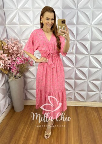Milla Chic - millachic com br vestido chiara barbie Vestido Chiara - Rosa Barbie - Milla Chic