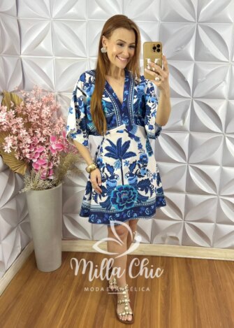 Vestido Hungria - Azul Naval - Milla Chic