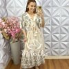 Vestido Chiara Estampa Preta - Off White - Milla Chic