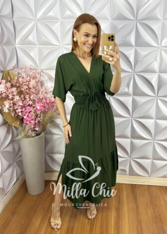 Vestido Chiara - Verde Militar - Milla Chic