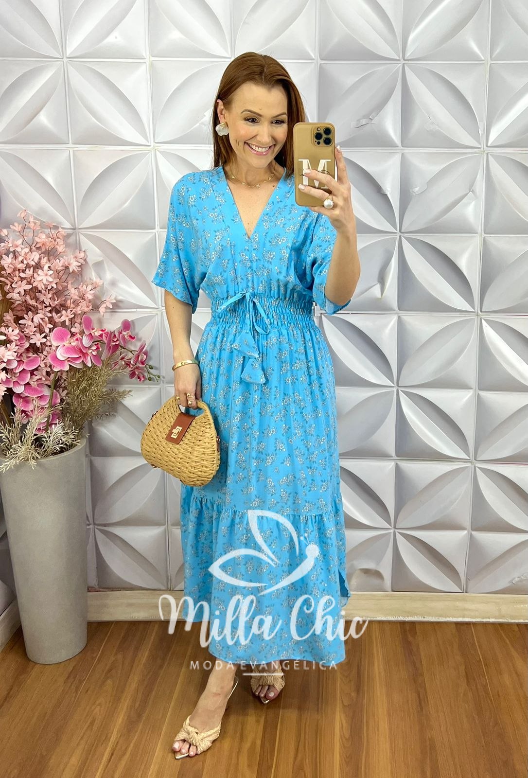 Milla Chic - millachic com br vestido chiara verde militar copia 1 Vestido Chiara - Azul Céu - Milla Chic