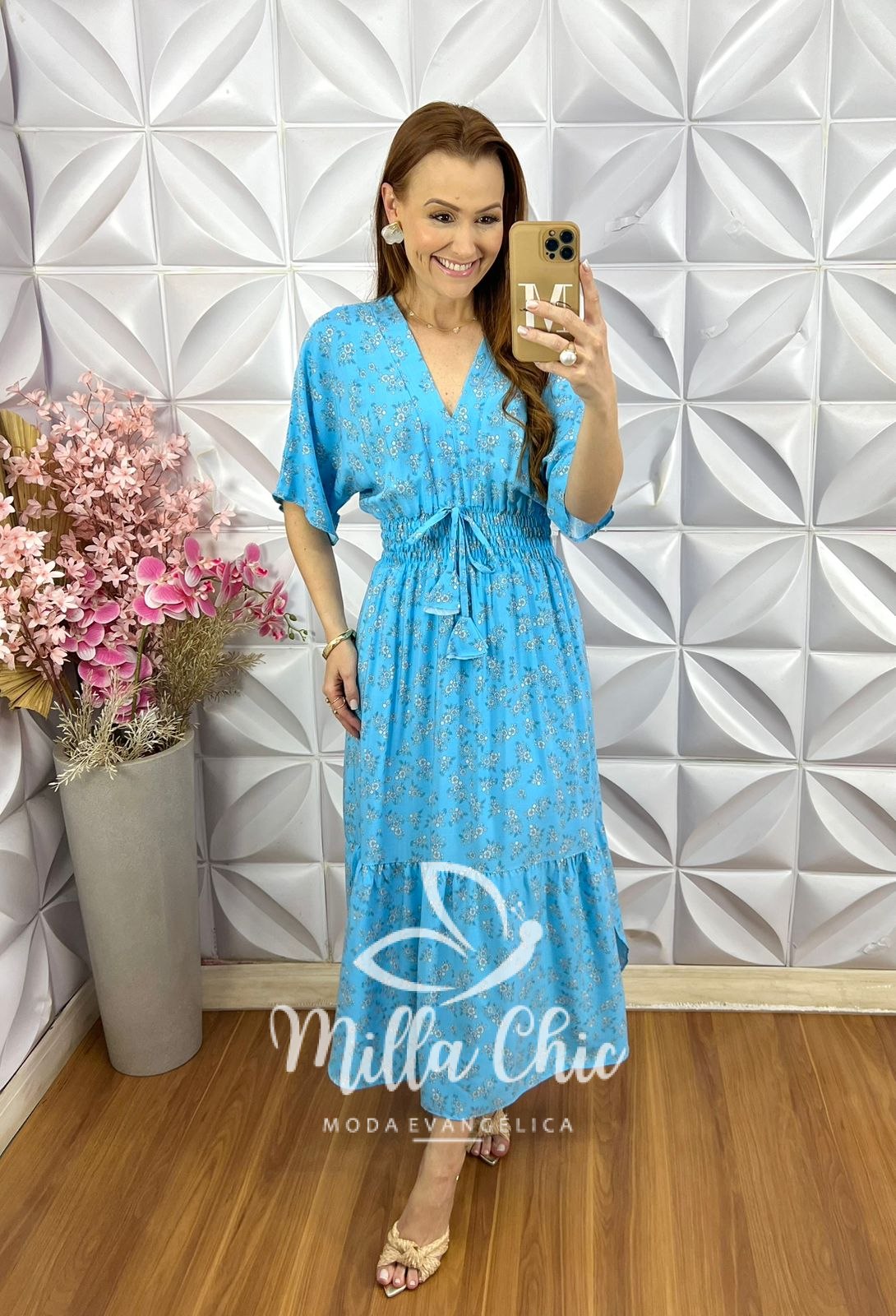 Milla Chic - millachic com br vestido chiara verde militar copia 3 Vestido Chiara - Azul Céu - Milla Chic