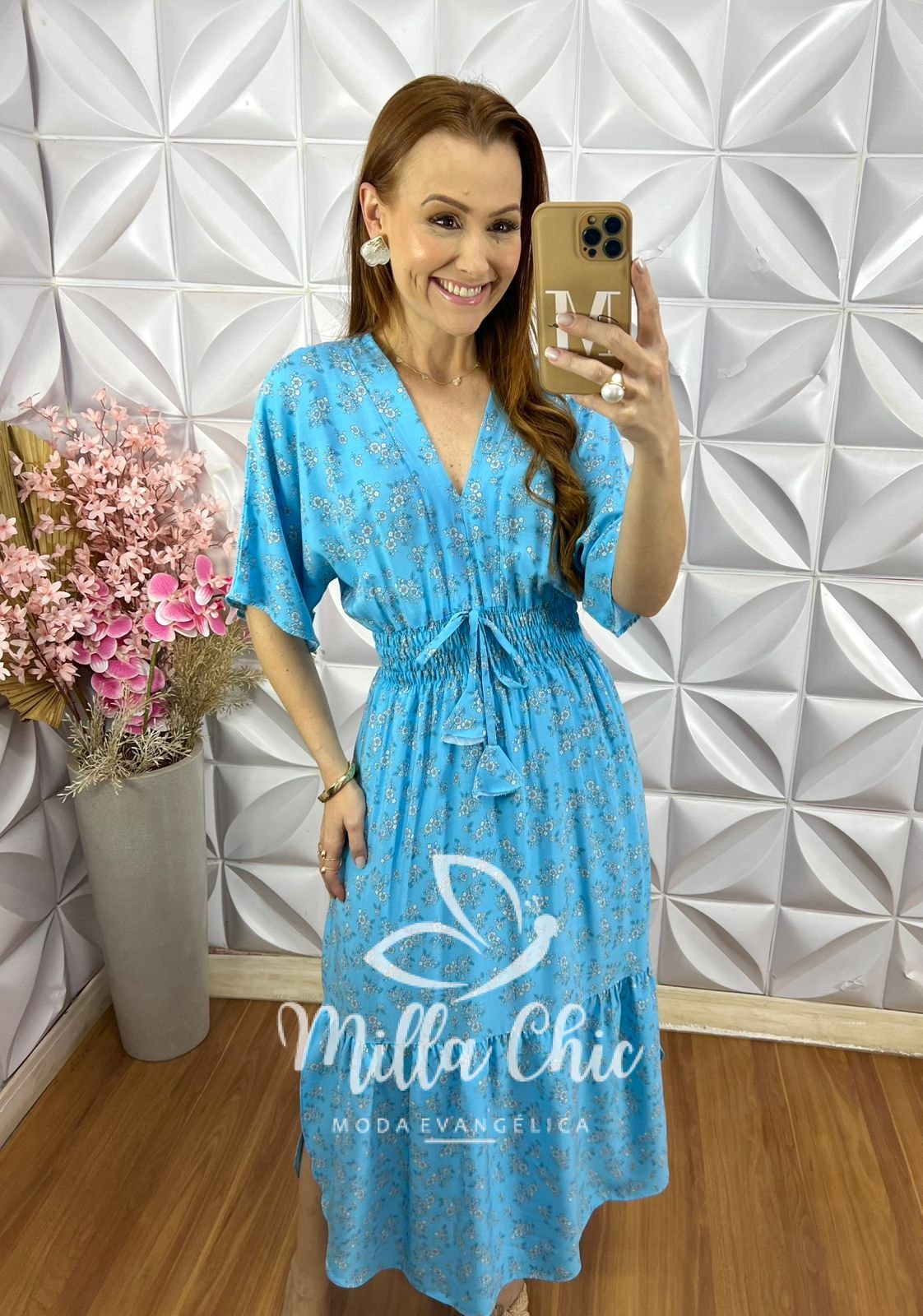 Milla Chic - millachic com br vestido chiara verde militar copia Vestido Chiara - Azul Céu - Milla Chic