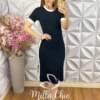 Milla Chic - millachic com br vestido consuelo em pampb copia 3 Vestido Consuelo em Moletinho - Preto - Milla Chic