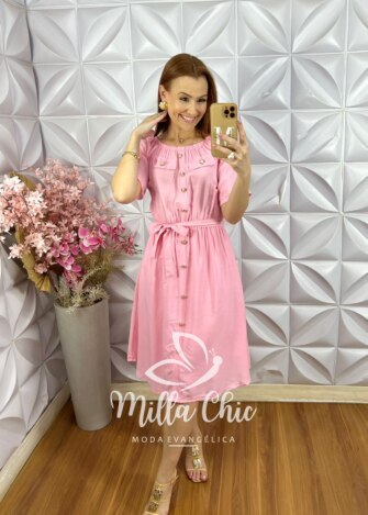 Vestido Daniela em Lesie - Vermelho - Milla Chic