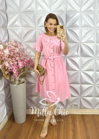 Vestido Daniela em Lesie - Vermelho - Milla Chic