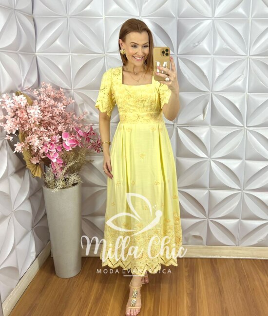 Vestido Daniela em Lesie - Vermelho - Milla Chic