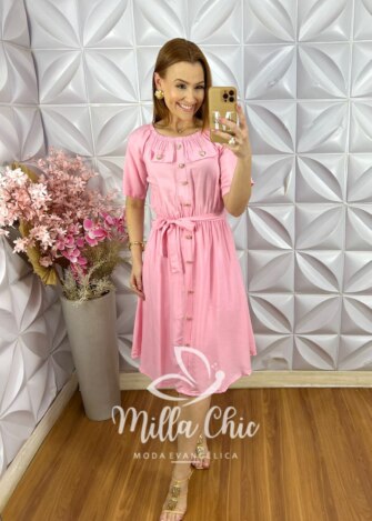 Vestido Daniela em Lesie - Vermelho - Milla Chic