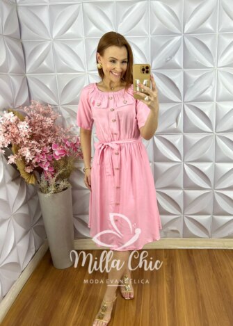 Vestido Daniela em Lesie - Vermelho - Milla Chic