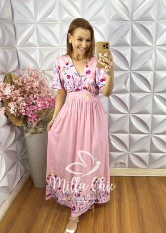 Milla Chic - millachic com br vestido fiorella bordado rosa 2 Vestido Fiorella Bordado - Rosa - Milla Chic