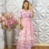 Milla Chic - millachic com br vestido fiorella bordado rosa 5 Vestido Fiorella Bordado - Rosa - Milla Chic