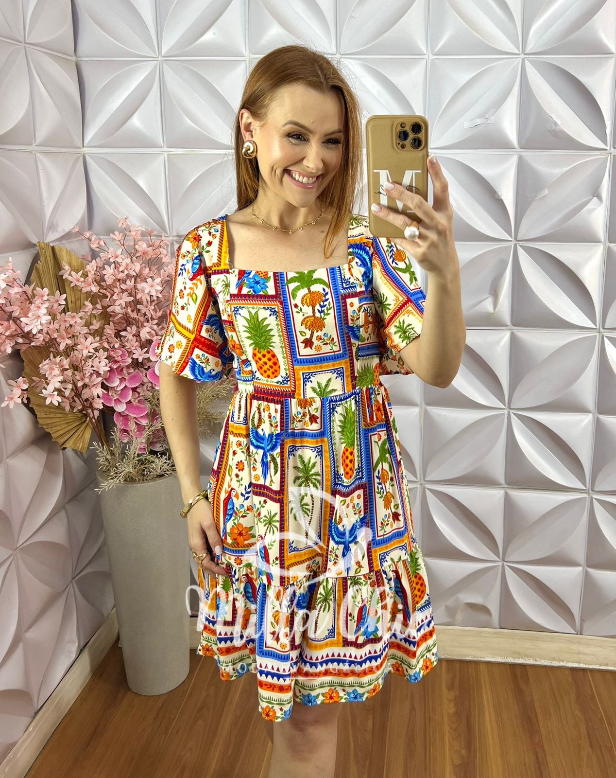 Milla Chic - millachic com br vestido hevelin em viscosarja estampado 2 Vestido Hevelin em Viscosarja - Estampado - Milla Chic