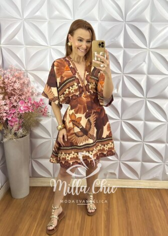 Milla Chic - millachic com br vestido hungria marrom 5 Vestido Hungria - Marrom - Milla Chic