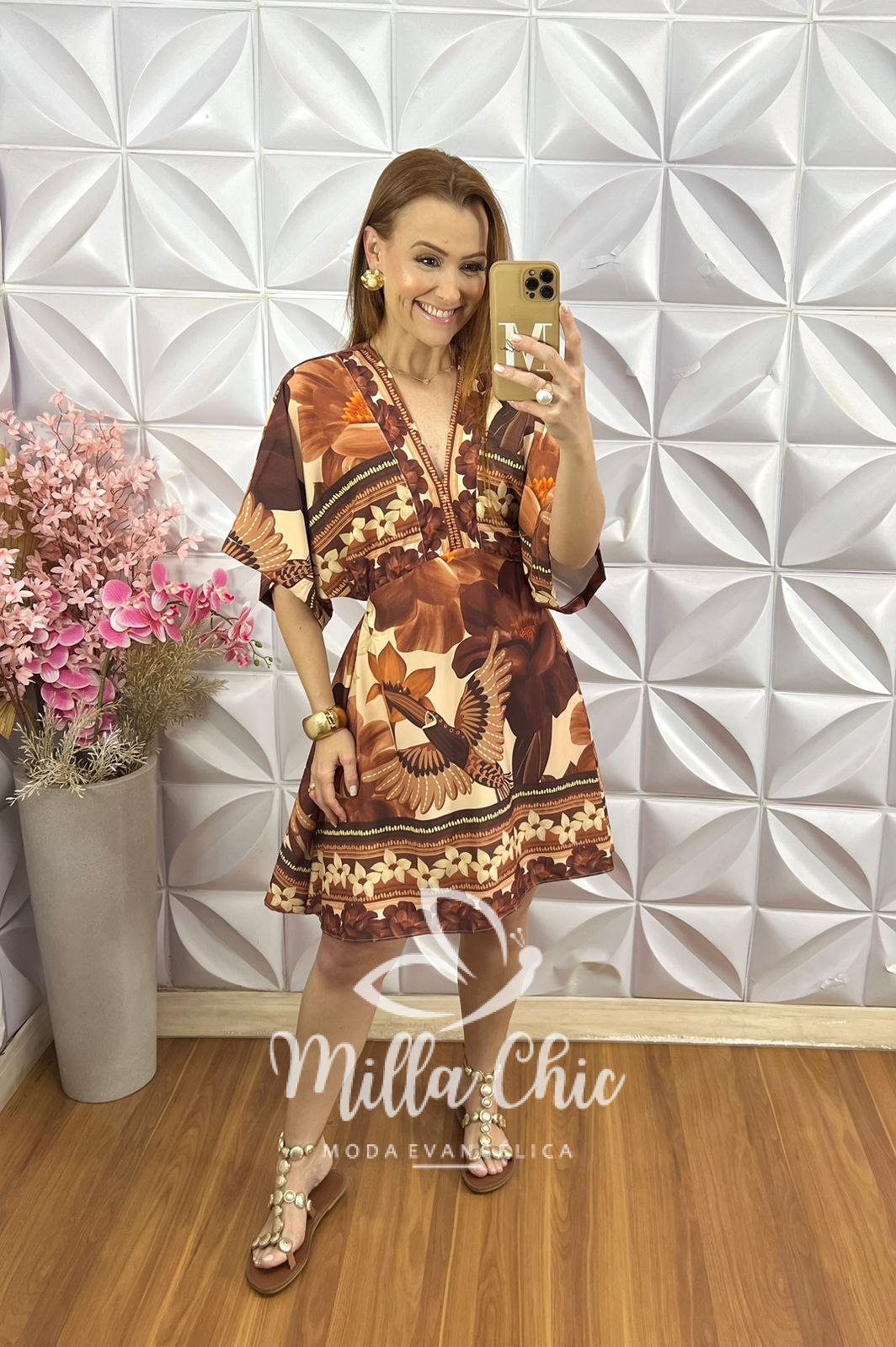 Milla Chic - millachic com br vestido hungria marrom 5 Vestido Hungria - Marrom - Milla Chic