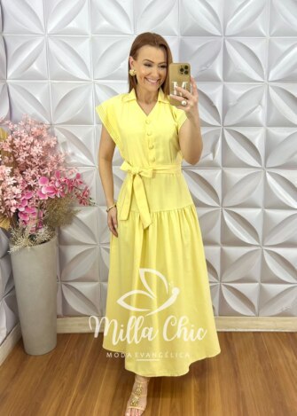 Milla Chic - millachic com br vestido ligia em alfaiataria marrant preto copia 1 Vestido Lígia em Alfaiataria Marrant - Manteiga - Milla Chic