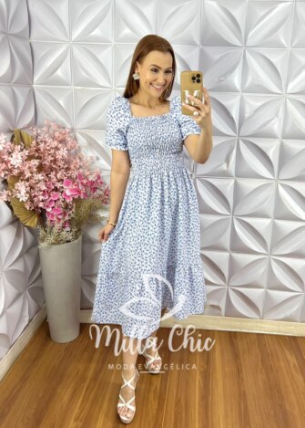 Vestido Lírio em Crepe Seda - Branco - Milla Chic