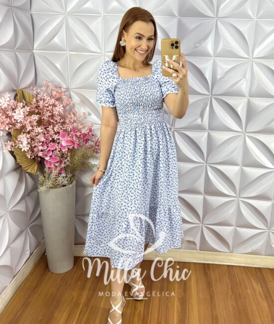 Vestido Lírio em Crepe Seda - Branco - Milla Chic