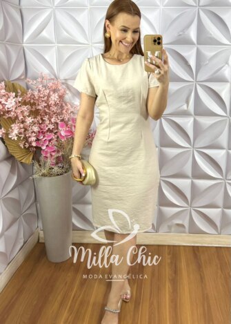 Vestido Marina em Alfaiataria Marrant - Pistache - Milla Chic