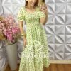 Vestido Melina Manga Princesa - Menta - Milla Chic
