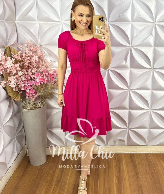 Vestido Mia Comfy em Viscolycra - Pink - Milla Chic