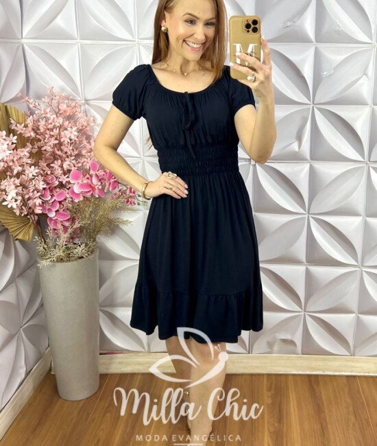 Vestido Noêmia Em Viscolinho - Bordô - Milla Chic