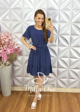 Milla Chic - millachic com br vestido noemia em viscolinho azul escuro copia 2 Vestido Noêmia Em Viscolinho - Azul Escuro - Milla Chic