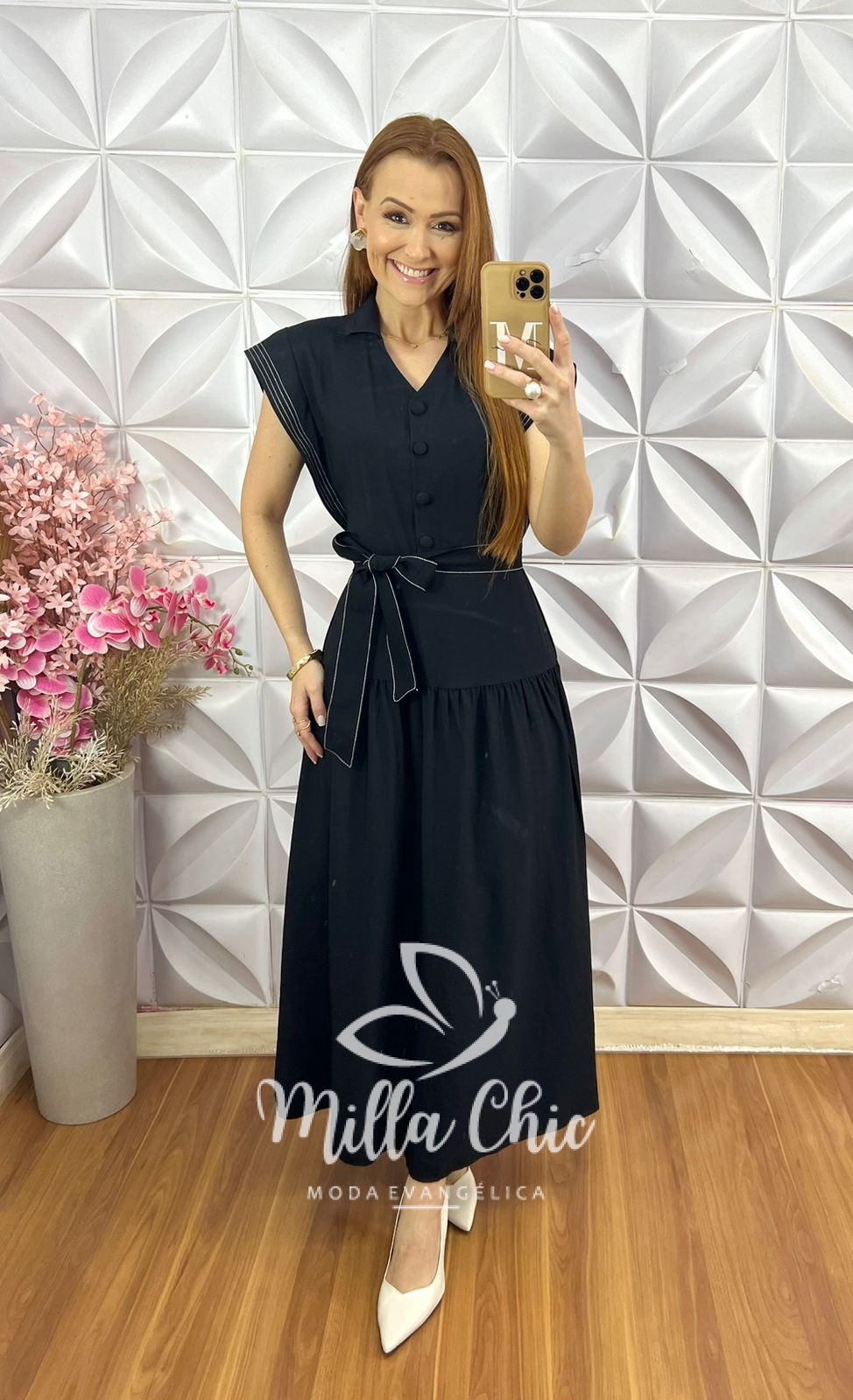 Milla Chic - millachic com br vestido paty em tule floral 1 Vestido Paty em Tule - Floral - Milla Chic