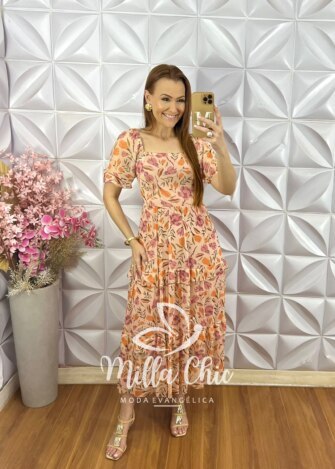 Vestido Paty em Tule - Floral - Milla Chic