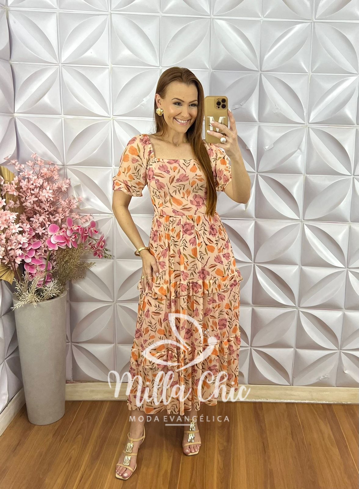 Milla Chic - millachic com br vestido paty em tule floral 4 Vestido Paty em Tule - Floral - Milla Chic