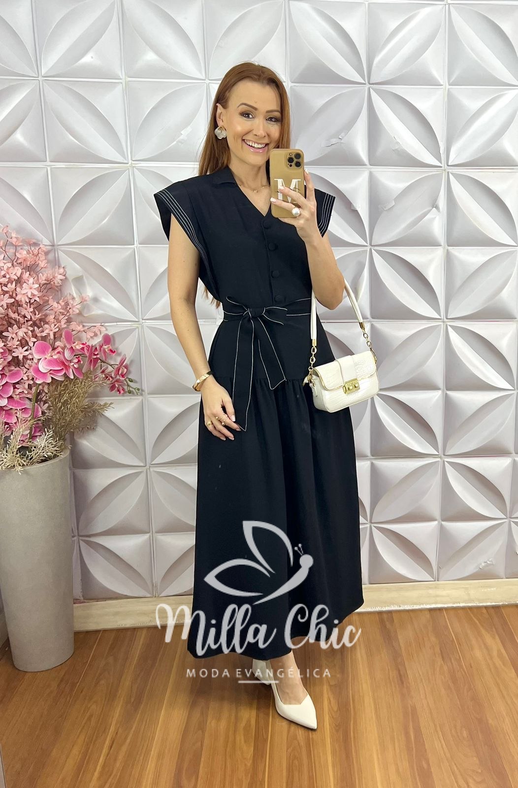 Milla Chic - millachic com br vestido paty em tule floral Vestido Paty em Tule - Floral - Milla Chic