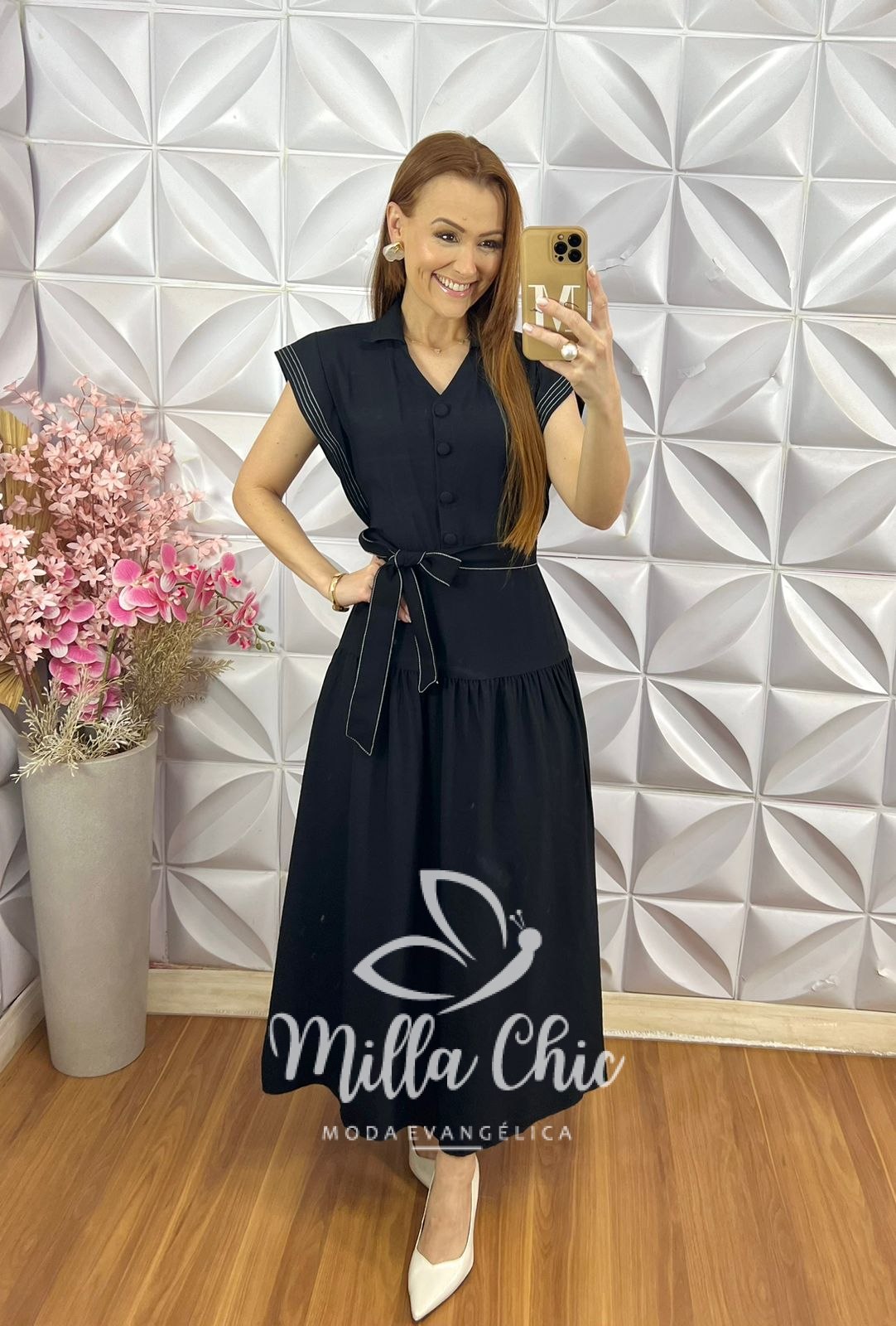 Milla Chic - millachic com br vestido paty em tule primavera copia Vestido Paty em Tule - Floral - Milla Chic