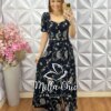 Vestido Rute Bordado - Preto - Milla Chic
