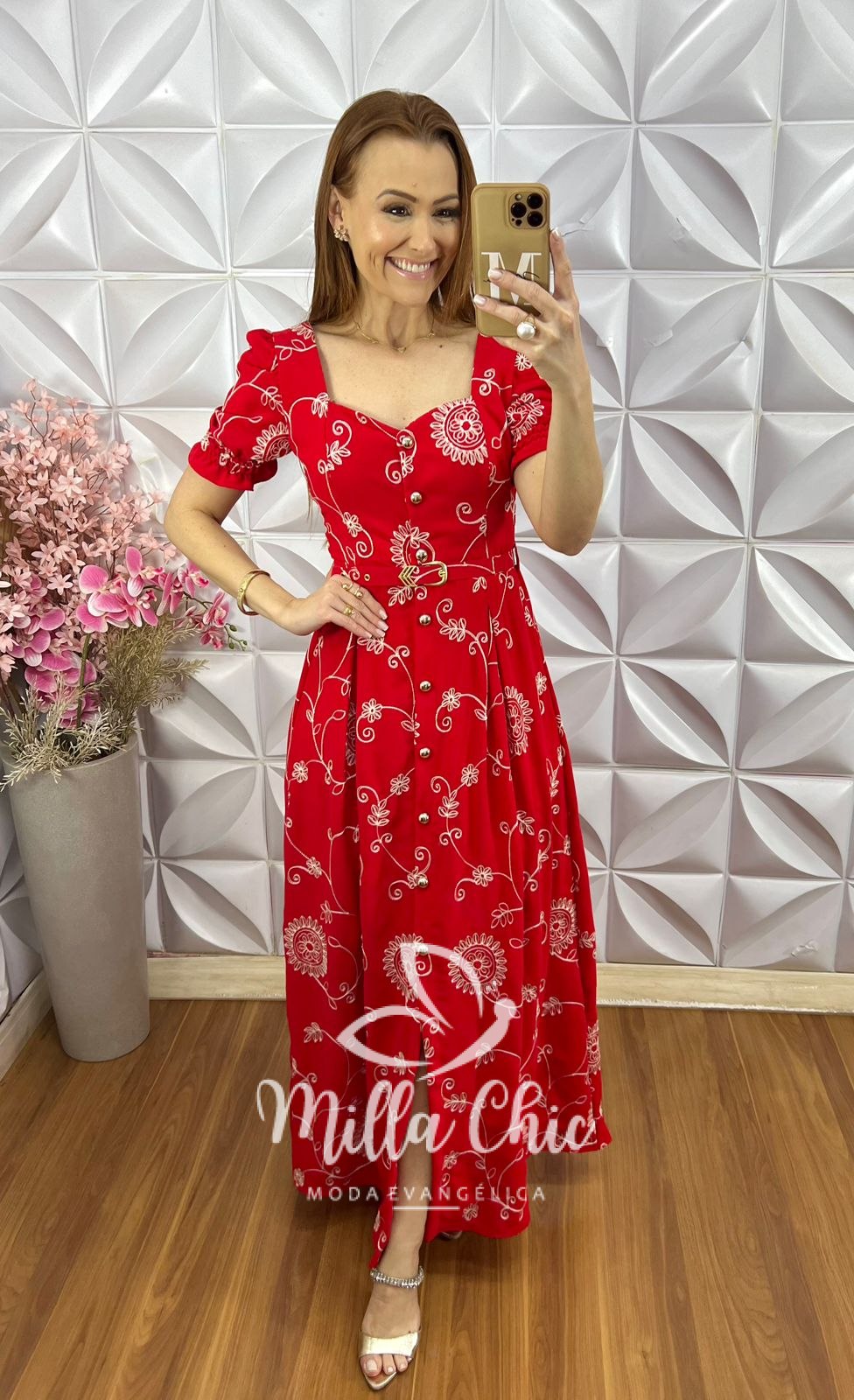 Milla Chic - millachic com br vestido rute bordado vermelho 1 Vestido Rute Bordado - Vermelho - Milla Chic