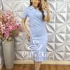 Milla Chic - millachic com br vestido sofia em malha algodao azul 2 Vestido Sofia em Malha Algodão - Azul - Milla Chic