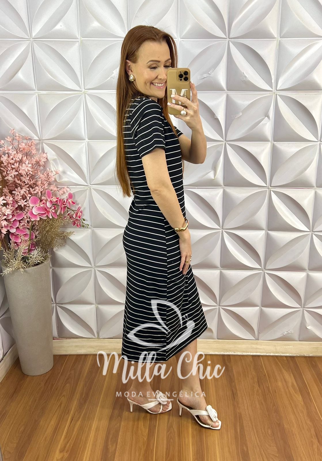 Milla Chic - millachic com br vestido sofia em malha algodao azul copia 1 Vestido Sofia em Malha Algodão - Preto - Milla Chic