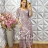 Vestido Tarsila em Viscosarja - Lilás - Milla Chic