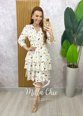 Milla Chic - millachic com br vestido veneza em linho 2 Vestido Veneza Em Linho - Off White - Milla Chic