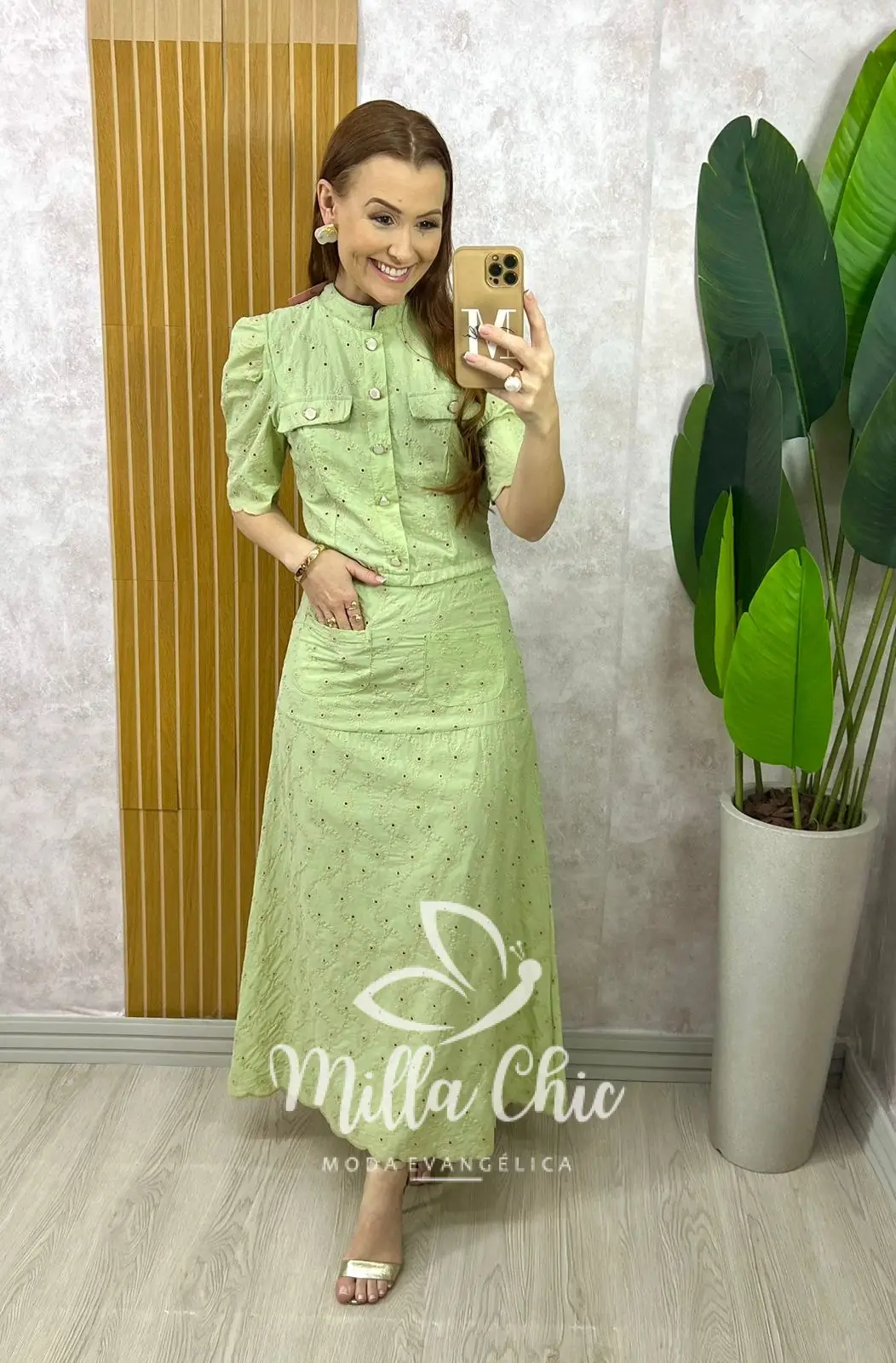 Conjunto Andresa em Lesie Algodão Bordada – Menta – Milla Chic Conjunto Andresa em Lesie Algodão Bordada - Menta - Milla Chic