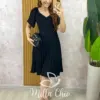 Vestido Alana Plissado - Preto - Milla Chic