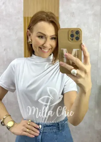 Blusa Tâmara em Fluity - Branca - Milla Chic
