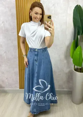 Blusa Tâmara em Fluity - Branca - Milla Chic