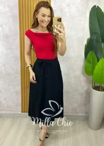 Body Adele Em Fluity - Vermelho - Milla Chic