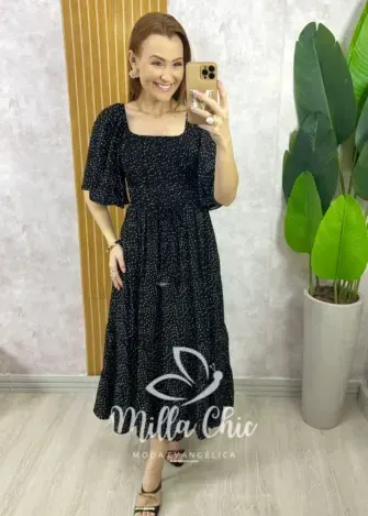 Vestido Melinda Manga Raglan - Azul - Milla Chic