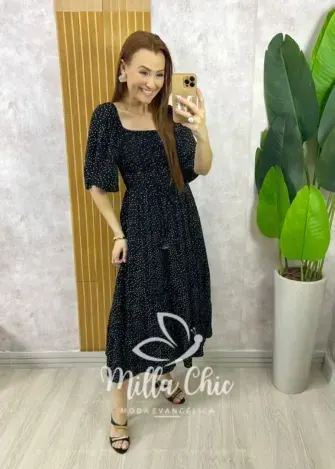 Vestido Melinda Manga Raglan - Azul - Milla Chic