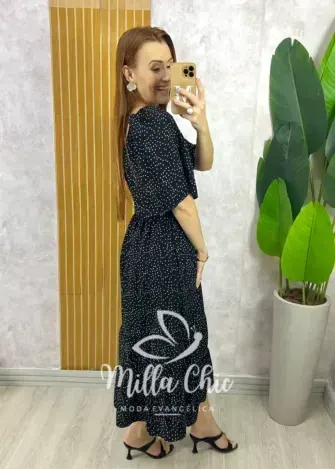 Vestido Melinda Manga Raglan - Azul - Milla Chic